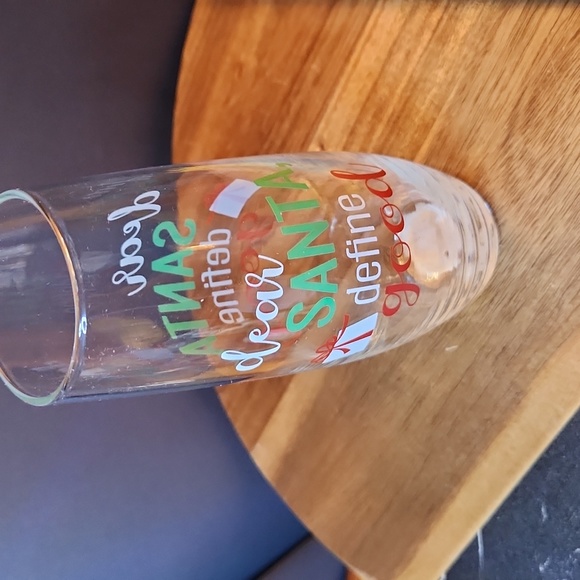 Santa I've Been Good 6 in tall Slim Glass - Picture 4 of 11